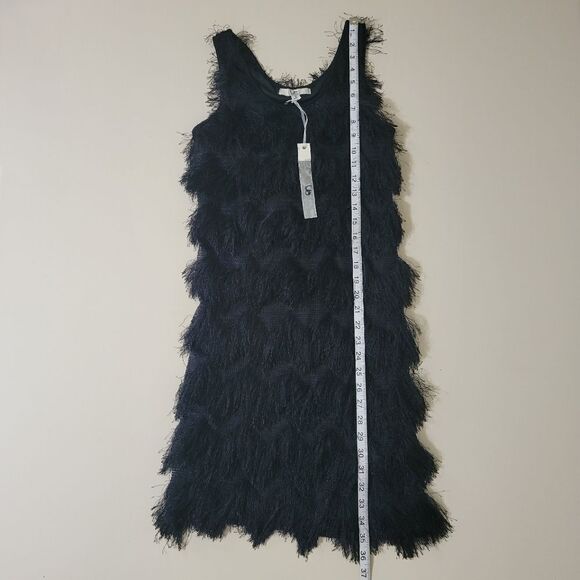 Ya Los Angeles Black Shaggy Chevron Tank Top Dress - Picture 4 of 11